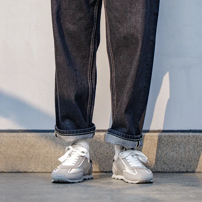 Men's Vintage Satin Fabric Jogging Sneakers