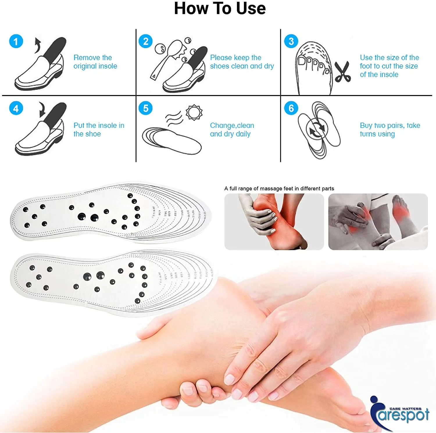 Mindinsole Acupressure Magnetic Massage Insoles