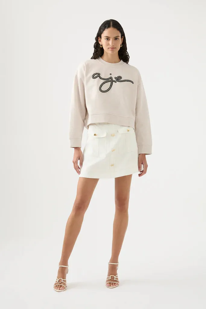 Mythology Pearl Logo Sweater Sandstone Beige