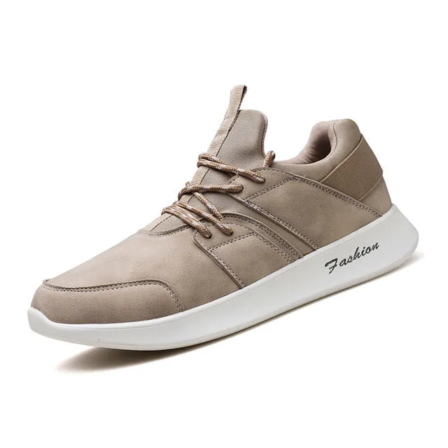 New Arrival Men Casual Shoes Spring Autumn Breathable Mens Shoes Non-slip Fashion Lace Up Black Khaki Shoes Male Footwear