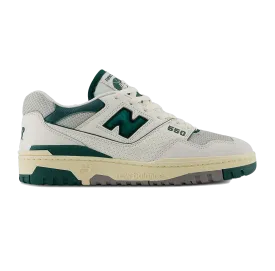 New Balance Men's 550 Shoes - Sea Salt / Marsh Green