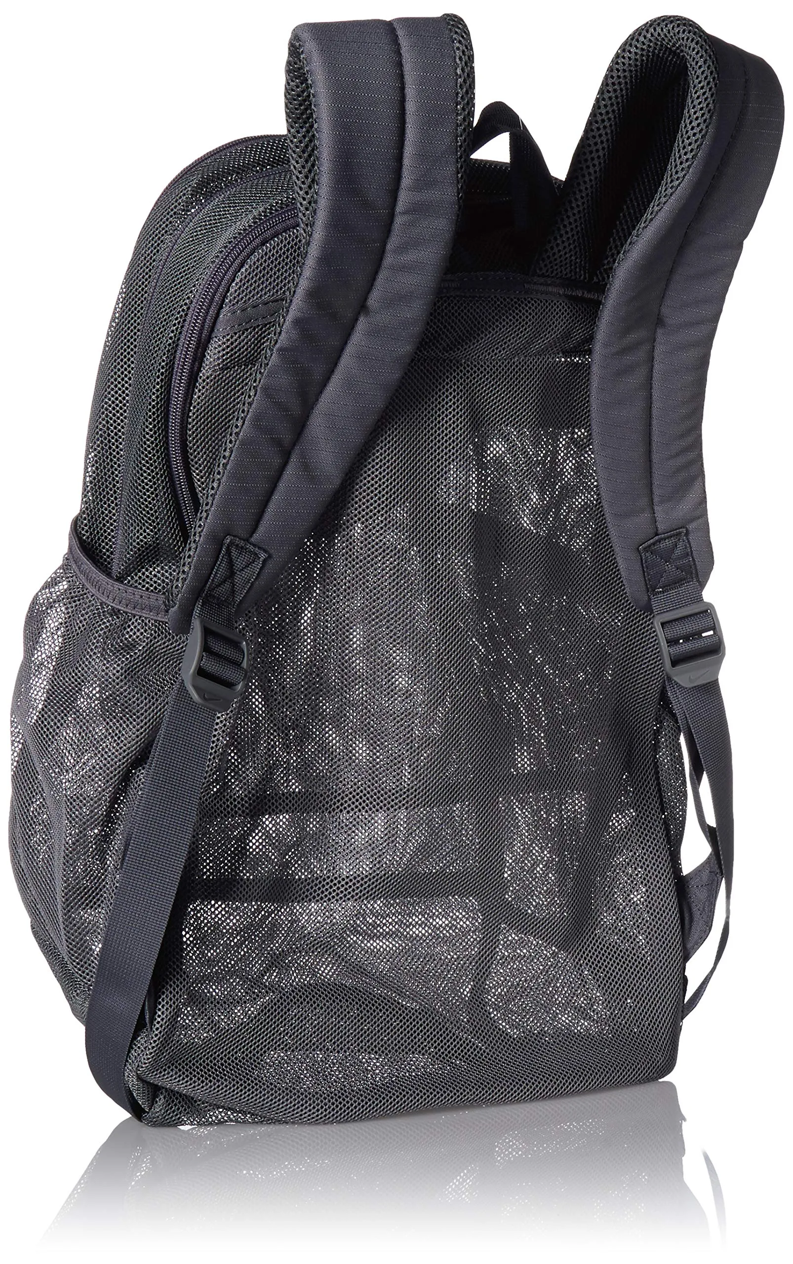 NIKE Brasilia Mesh Backpack 9.0, Flint Grey/Flint Grey/White, Misc