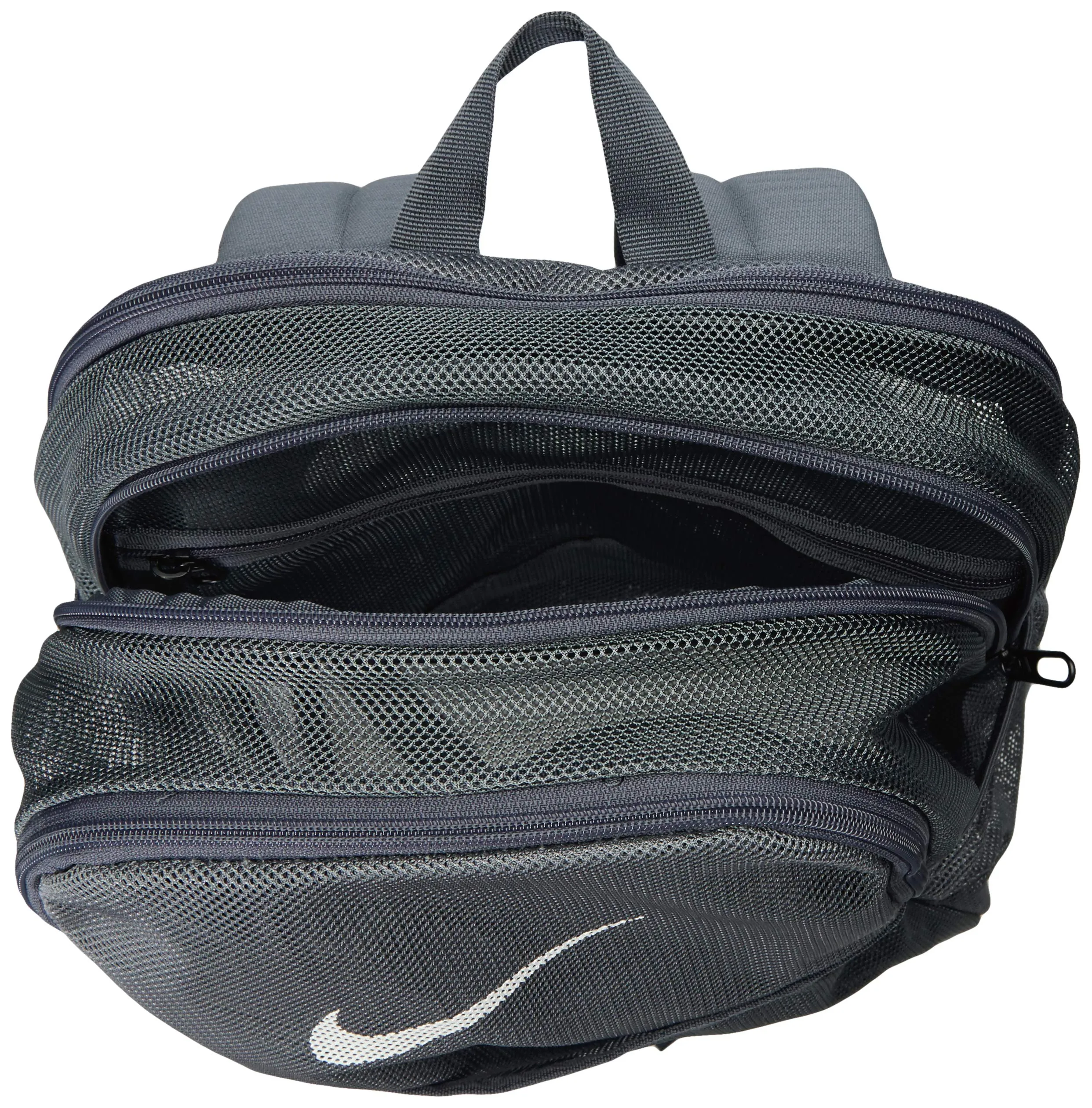NIKE Brasilia Mesh Backpack 9.0, Flint Grey/Flint Grey/White, Misc
