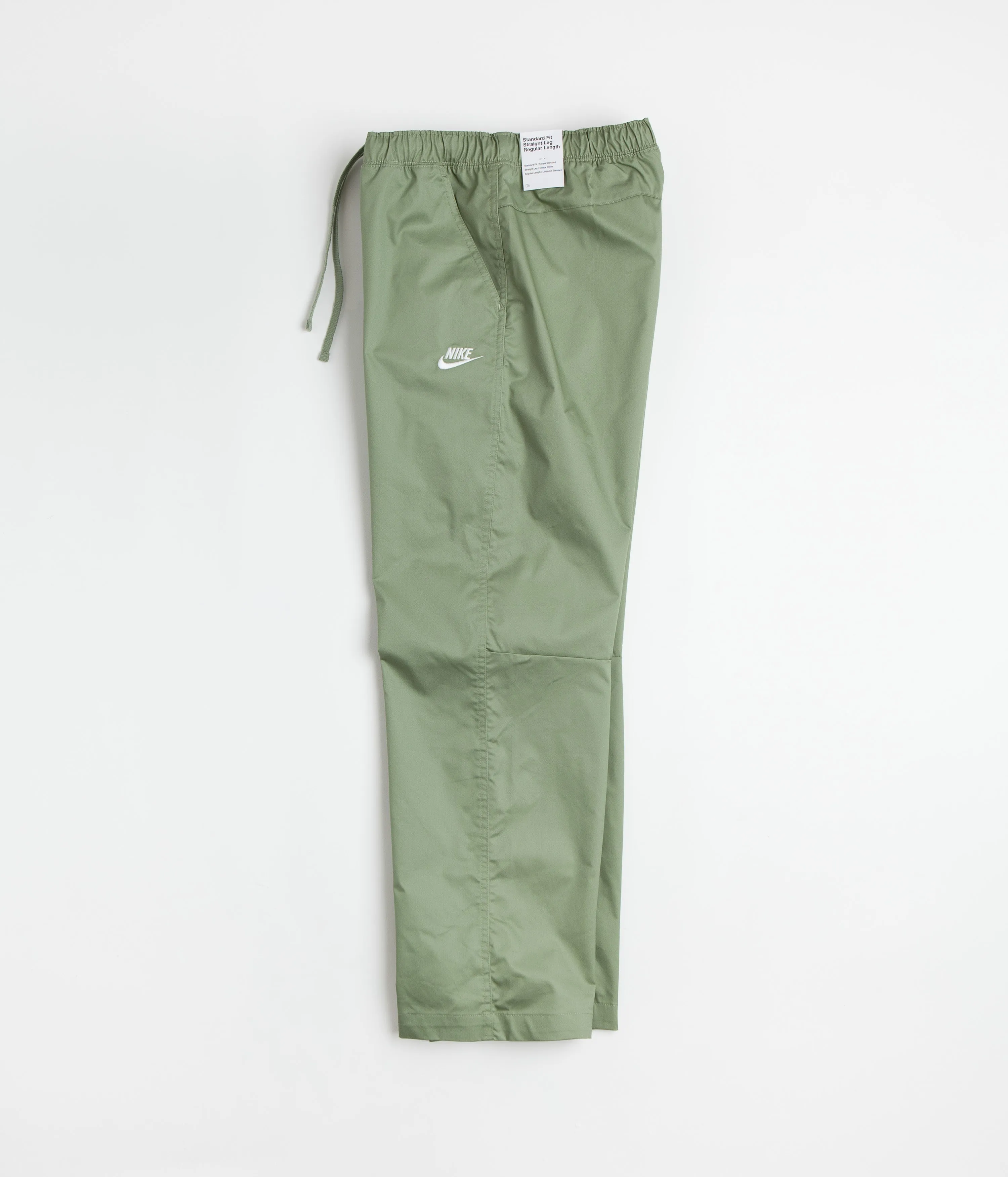 Nike Club Straight Leg Pants - Oil Green / White