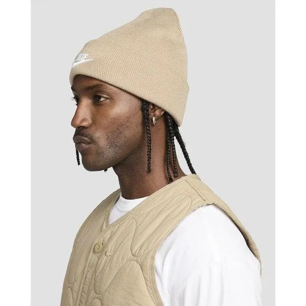 Nike Peak Futura Cuff Beanie Khaki - White