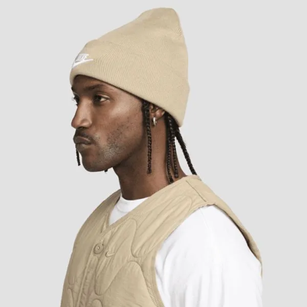 Nike Peak Futura Cuff Beanie Khaki - White