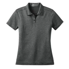 Nike Women's Black Heather Dri-FIT Short Sleeve Heather Polo