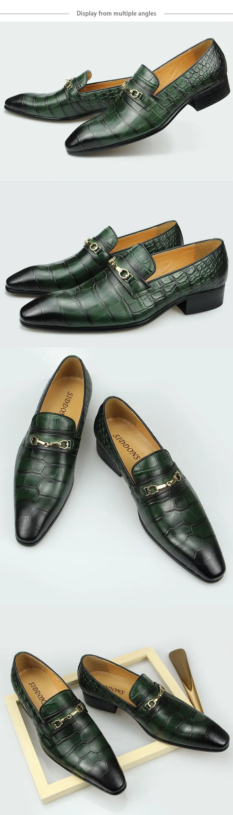 Oxford Casual Loafers for Men Retro High Quality Luxury Metal Buckle