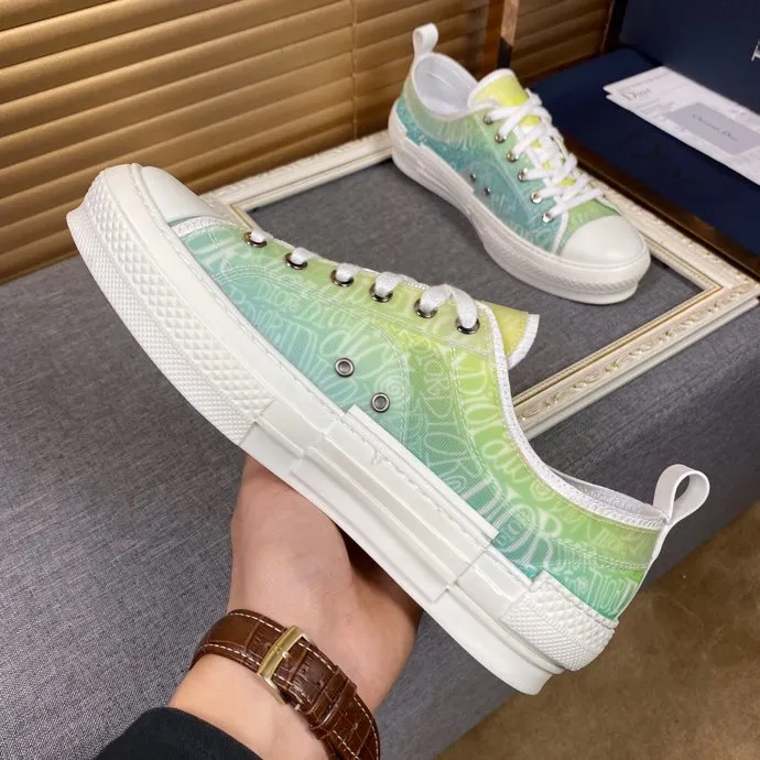PT - DIR B23 White and Yellow LOW-TOP SNEAKER