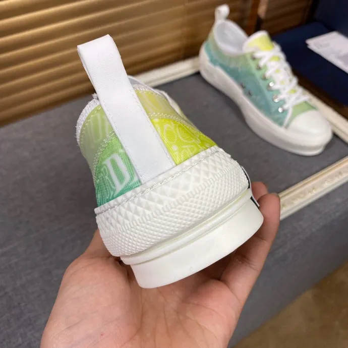 PT - DIR B23 White and Yellow LOW-TOP SNEAKER