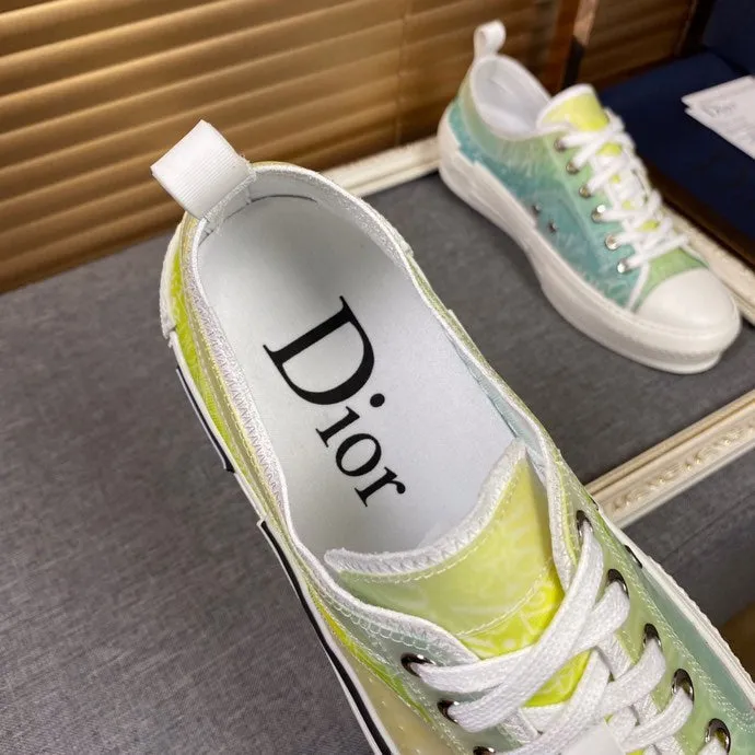 PT - DIR B23 White and Yellow LOW-TOP SNEAKER