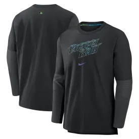 Rays Men's Nike Black Authentic City Connect Collection Player Pullover Sweatshirt