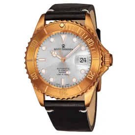 Revue Thommen 17571.2592 'Diver' Silver Dial Black Leather Strap Date Automatic Watch