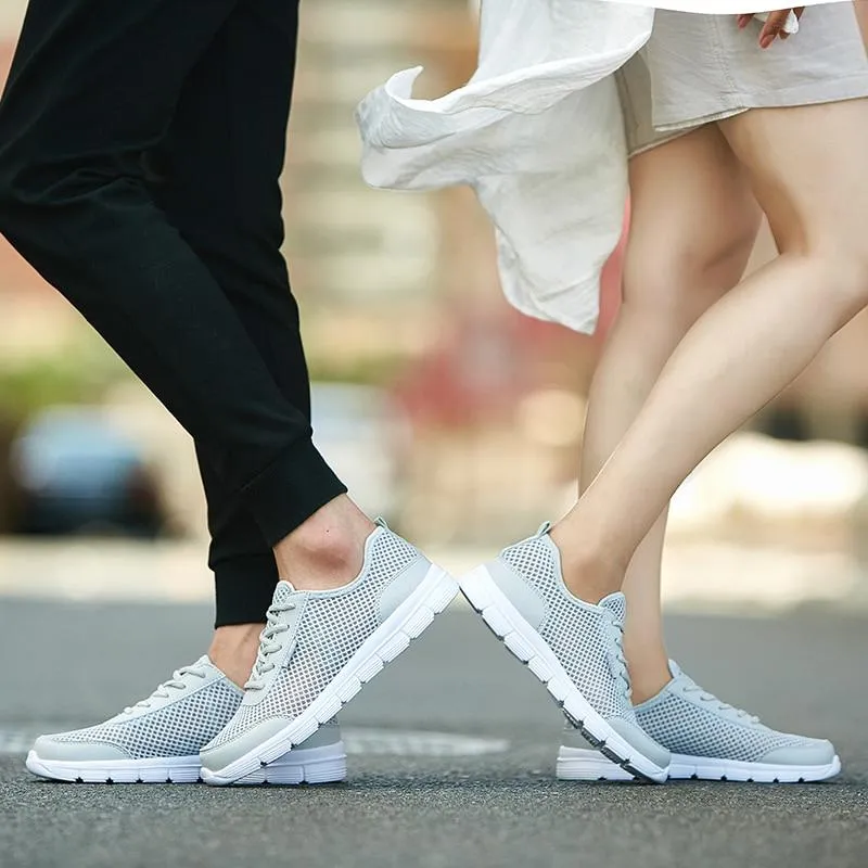 Shoes Summer Sneakers Breathable Casual Shoes Fashion   Lace up Mens Mesh Flats Big Plus cover new
