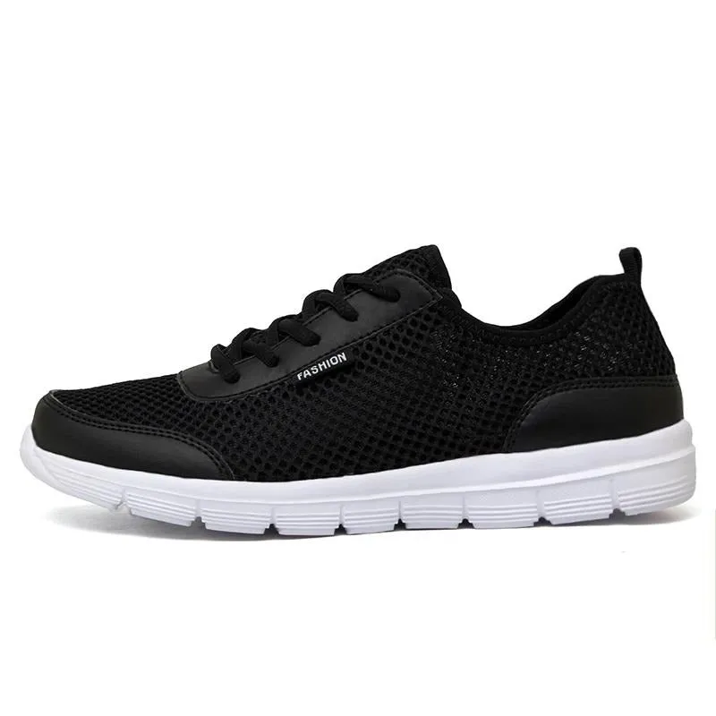 Shoes Summer Sneakers Breathable Casual Shoes Fashion   Lace up Mens Mesh Flats Big Plus cover new