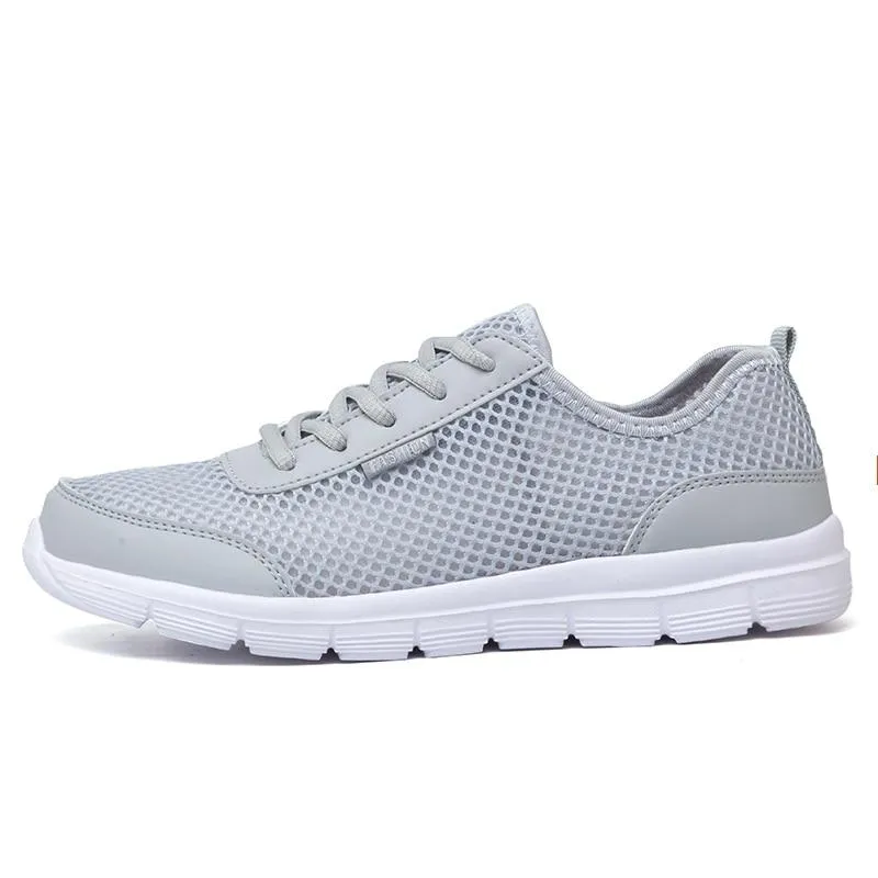 Shoes Summer Sneakers Breathable Casual Shoes Fashion   Lace up Mens Mesh Flats Big Plus cover new
