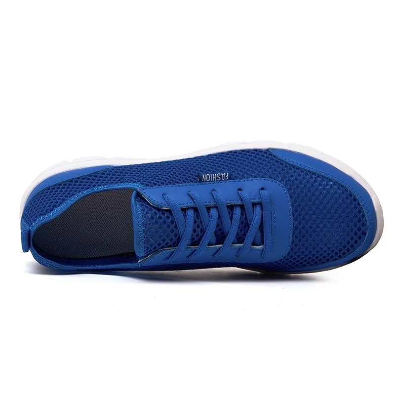 Shoes Summer Sneakers Breathable Casual Shoes Fashion   Lace up Mens Mesh Flats Big Plus cover new