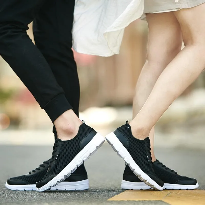 Shoes Summer Sneakers Breathable Casual Shoes Fashion   Lace up Mens Mesh Flats Big Plus cover new
