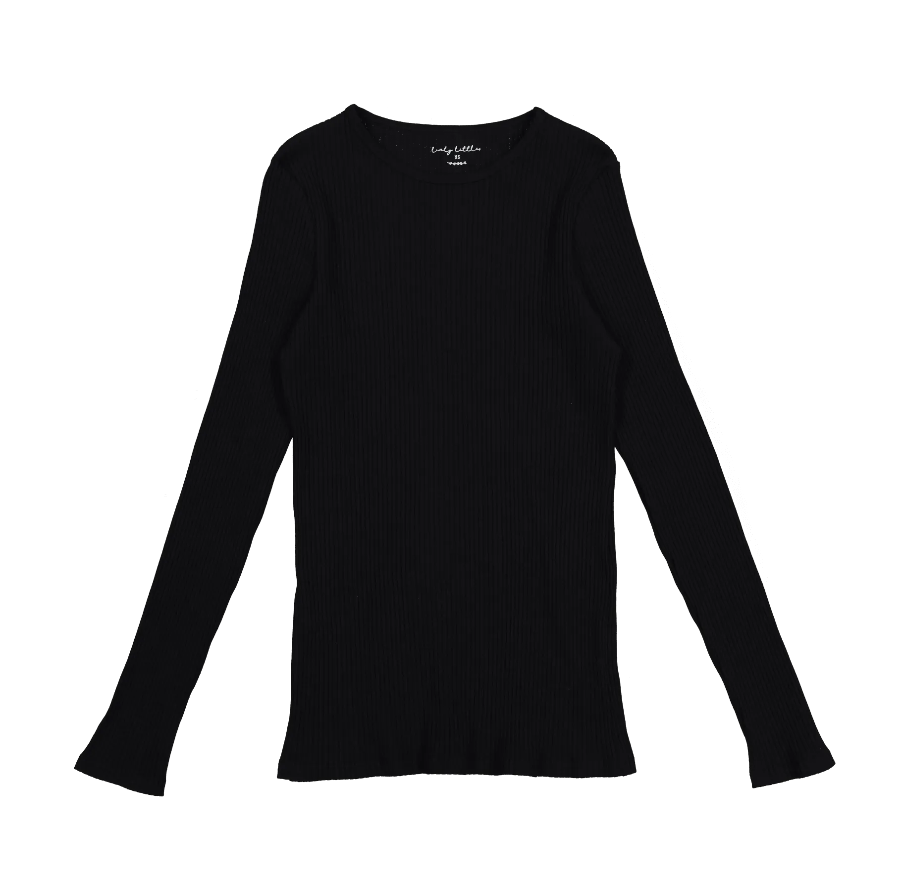 The Womens Tee - Black Ribbed