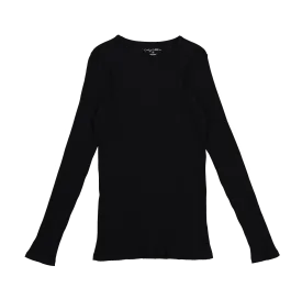 The Womens Tee - Black Ribbed