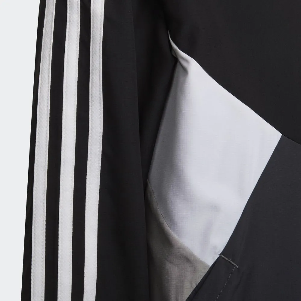Veste Coupe-Vent Adidas Colorblock Junior - Noir/Blanc/Gris