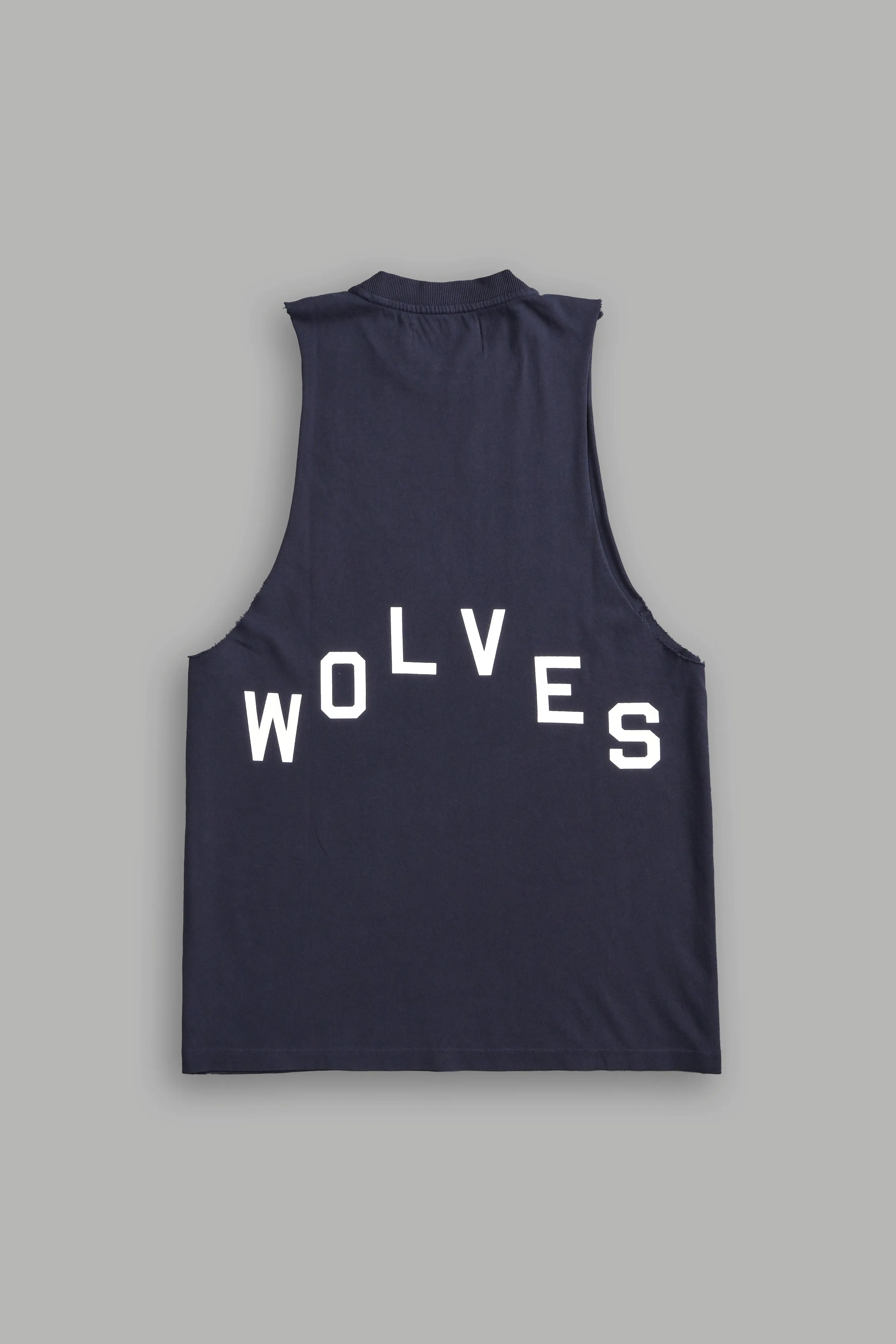 Wolves Pyramid "Tommy" Muscle Tee in Midnight Blue
