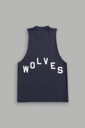 Wolves Pyramid "Tommy" Muscle Tee in Midnight Blue