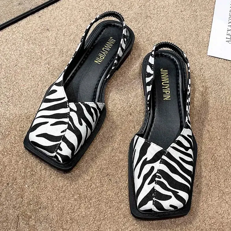 Women Sandals Elegant Women's Sandals Summer Low Heels Slip On Shoes for Women Trend Heeled Sandalias Mujer